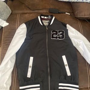 Black and White Michael Jordan letterman.